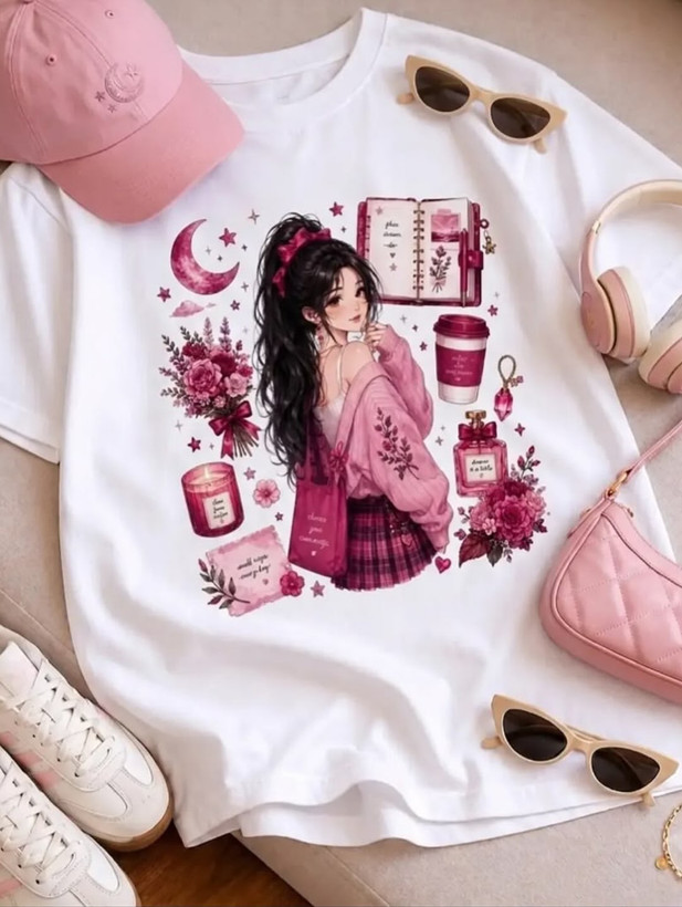 تیشرت زنانه نخی یقه گرد