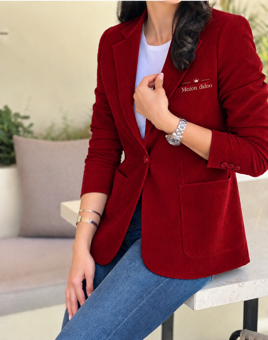 کت  مخمل کبریتی کویین