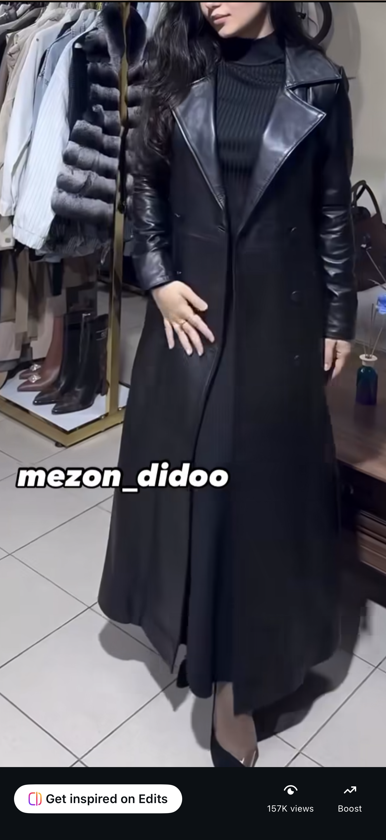 بارانی شیک چرم پریا